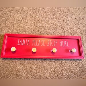 Rae Dunn Red Santa Wall stocking holder